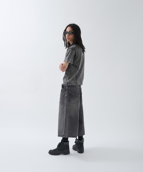 ANDER HUNK(アンダーハンク)の「Washed Double-knee Baggy Jorts / ウォッシュダブルニーバギージョーツ(デニムパンツ・メンズ・ブラウン/インディゴブルー/ブラック・SMALL/MEDIUM/LARGE)」の13枚目の写真