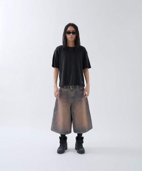 セール】Washed Double-knee Baggy Jorts / ウォッシュ