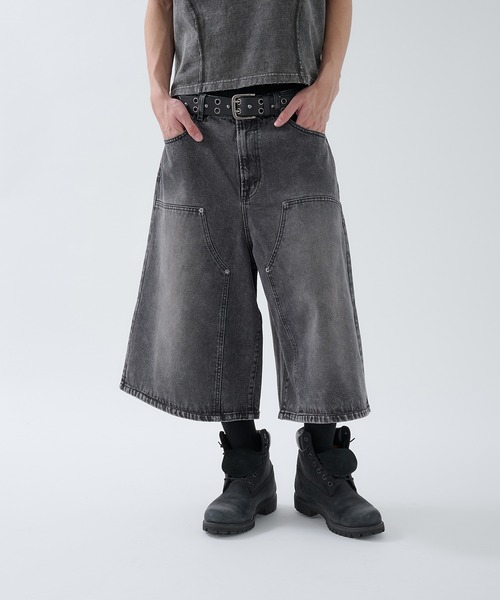 日本製 68&BROTHERS W32 ダブルニー バギーデニムショートパンツ 日本製 68&BROTHERS W32 ダブルニー バギーデニムショートパンツ