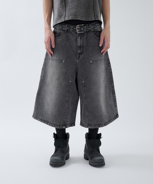 セール】Washed Double-knee Baggy Jorts / ウォッシュ