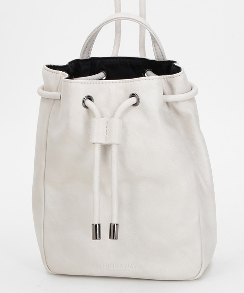 HIDEAWAYS NICOLE(ハイダウェイニコル)の「ティアドロップ2WAYミニショルダーバッグ(ショルダーバッグ・メンズ・ライトベージュ/ブラック/ブルー・FREE)」の9枚目の写真