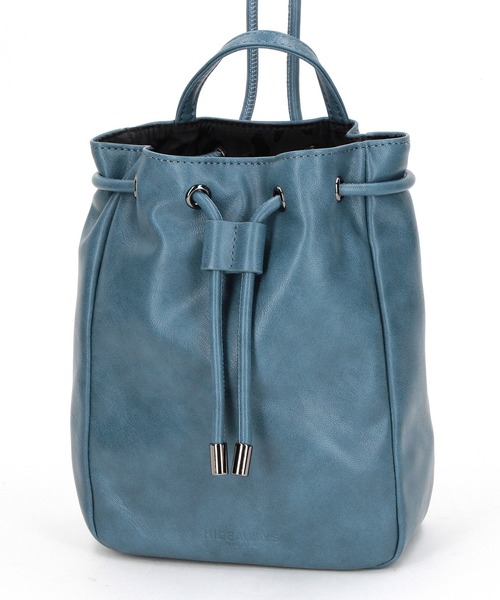 HIDEAWAYS NICOLE(ハイダウェイニコル)の「ティアドロップ2WAYミニショルダーバッグ(ショルダーバッグ・メンズ・ライトベージュ/ブラック/ブルー・FREE)」の11枚目の写真