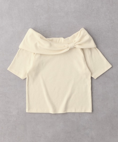 【新品】リボンモチーフカットソー リボンモチーフカットソー(カットソー)｜TOPS（トップス