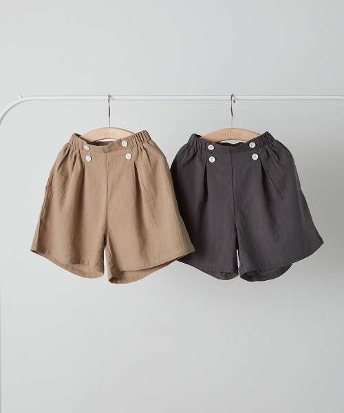 riziere(リジェール)の「配色ボタンマリンショートパンツ(その他パンツ・キッズ・ベージュ/チャコール・90/100/110/120/130/140/150)」の10枚目の写真