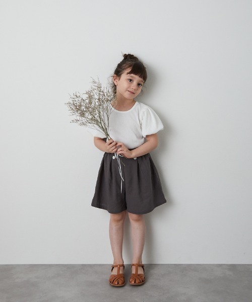riziere(リジェール)の「配色ボタンマリンショートパンツ(その他パンツ・キッズ・ベージュ/チャコール・90/100/110/120/130/140/150)」の13枚目の写真