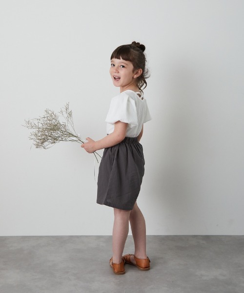 riziere(リジェール)の「配色ボタンマリンショートパンツ(その他パンツ・キッズ・ベージュ/チャコール・90/100/110/120/130/140/150)」の12枚目の写真