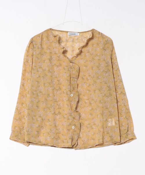 i-dare(アイディア)の「【i-dare】花柄 ボリューム スリーブ 長袖 ブラウス(シャツ/ブラウス・レディース・ブルー/アイボリー/イエロー・SMALL/MEDIUM/LARGE/X-LARGE)」の11枚目の写真
