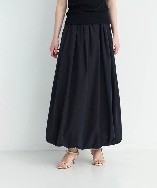 N.O.R.C（ノーク）の「ソフトタイプライターバルーンスカート【COOL MOTION】（スカート・レディース・ネイビー/オフホワイト/サックスブルー・S/M）」の4枚目の写真