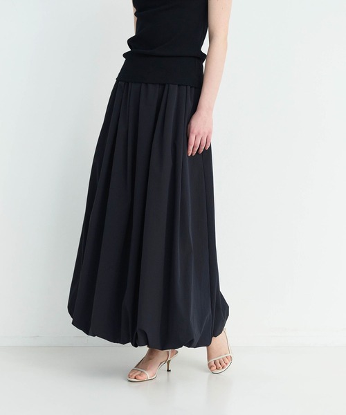 N.O.R.C（ノーク）の「ソフトタイプライターバルーンスカート【COOL MOTION】（スカート・レディース・ネイビー/オフホワイト/サックスブルー・S/M）」の5枚目の写真