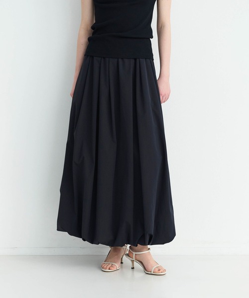 N.O.R.C（ノーク）の「ソフトタイプライターバルーンスカート【COOL MOTION】（スカート・レディース・ネイビー/オフホワイト/サックスブルー・S/M）」の6枚目の写真