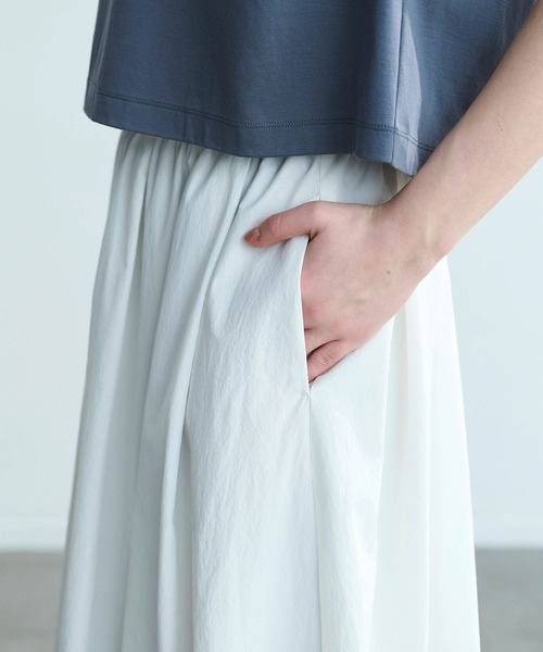 N.O.R.C（ノーク）の「ソフトタイプライターバルーンスカート【COOL MOTION】（スカート・レディース・ネイビー/オフホワイト/サックスブルー・S/M）」の9枚目の写真