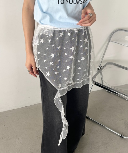 nowos 巻きスカート nowos プリント巻きスカート