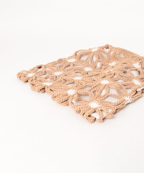 NOLITA LABORATORY（ノリータラボラトリー）の「【 NOLITA / ノリータ 】カギ編み デイジー 花 モチーフ 透け編み 巾着 ショルダーバッグ クロシェア編み バッグ（ショルダーバッグ・レディース・アイボリー/ブラウン・FREE）」の22枚目の写真