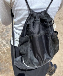 BENDER TOKYO（ベンダートウキョウ）の「【メッシュ袋付き】2way ナイロン マルチポケット 巾着 ナップサック（バックパック/リュック）」