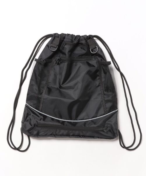 BENDER TOKYO(ベンダートウキョウ)の「【メッシュ袋付き】2way ナイロン マルチポケット 巾着 ナップサック(バックパック/リュック・レディース・ブラック・FREE)」の11枚目の写真