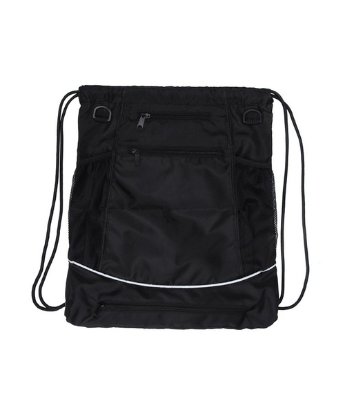 BENDER TOKYO(ベンダートウキョウ)の「【メッシュ袋付き】2way ナイロン マルチポケット 巾着 ナップサック(バックパック/リュック・レディース・ブラック・FREE)」の7枚目の写真