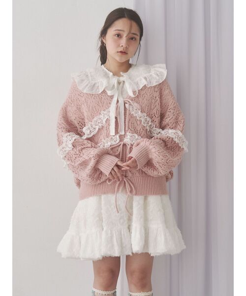 PUTUMAYO 猫耳 カーディガン フリル レース 森ガール ゴシック PUTUMAYO 猫耳 カーディガン フリル レース 森ガール ゴシック