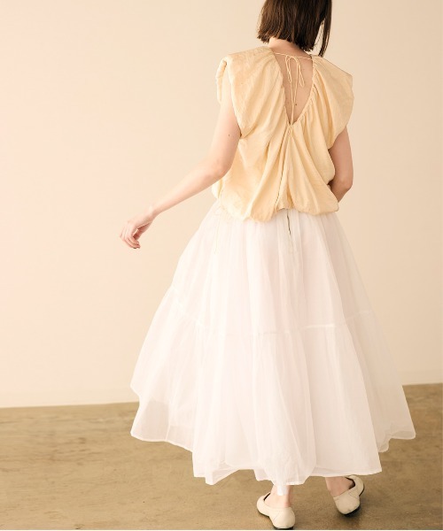 Marilyn Moon（マリリンムーン）の「sheer starched cotton gather skirt（スカート・レディース・オフホワイト/グレー/ブラック・FREE）」の10枚目の写真