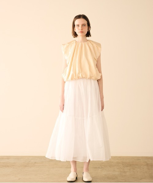 Marilyn Moon（マリリンムーン）の「sheer starched cotton gather skirt（スカート・レディース・オフホワイト/グレー/ブラック・FREE）」の11枚目の写真