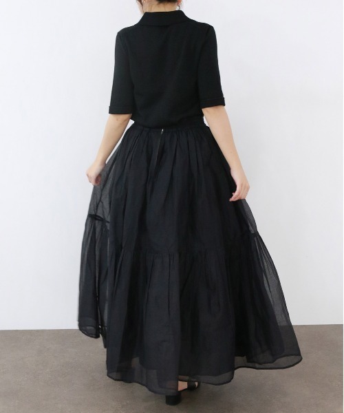 Marilyn Moon（マリリンムーン）の「sheer starched cotton gather skirt（スカート・レディース・オフホワイト/グレー/ブラック・FREE）」の17枚目の写真