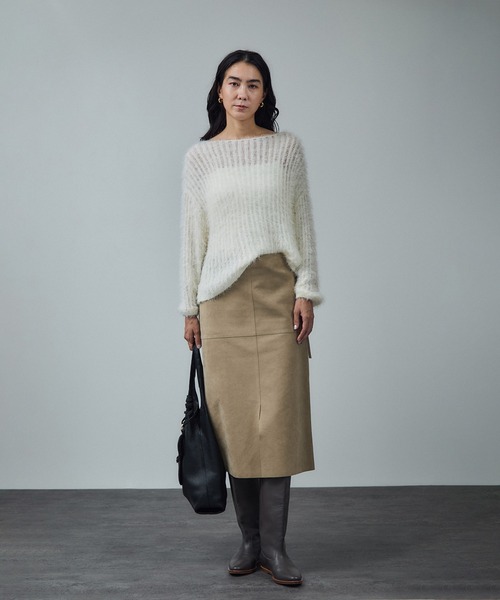 SALON adam et rope'（サロン アダム エ ロペ）の「Ultrasuede(R)スエードスカート / セットアップ対応（スカート・レディース・ブラウン/ベージュ・M/S）」の21枚目の写真