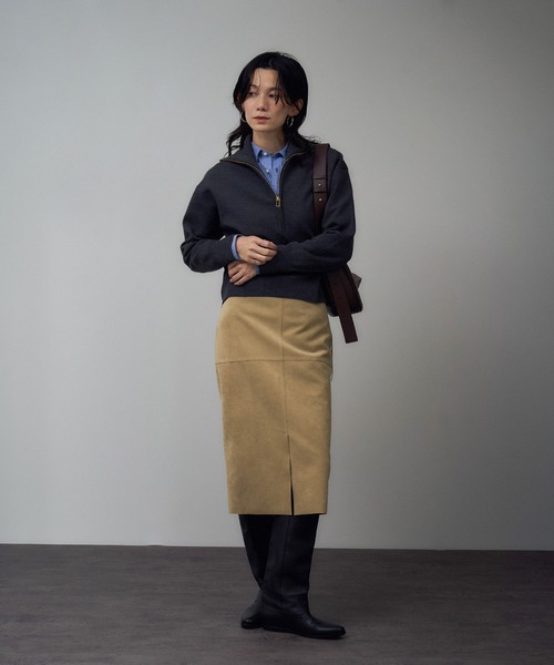 SALON adam et rope'（サロン アダム エ ロペ）の「Ultrasuede(R)スエードスカート / セットアップ対応（スカート・レディース・ブラウン/ベージュ・M/S）」の19枚目の写真