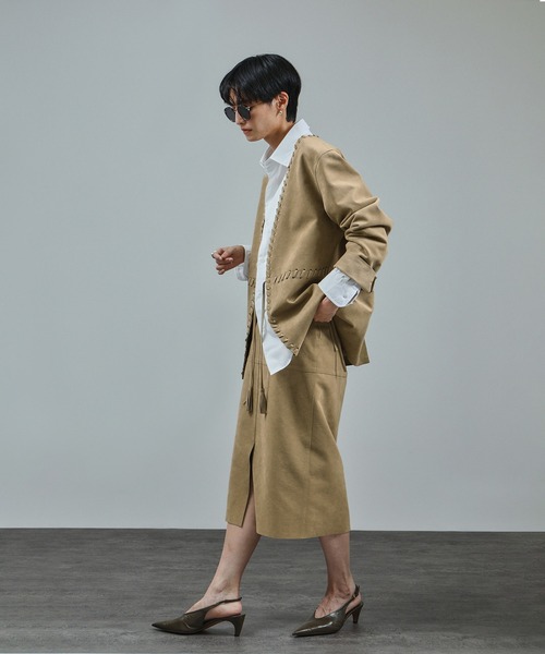 SALON adam et rope'（サロン アダム エ ロペ）の「Ultrasuede(R)スエードスカート / セットアップ対応（スカート・レディース・ブラウン/ベージュ・M/S）」の13枚目の写真