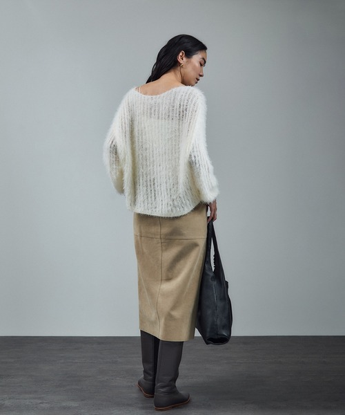 SALON adam et rope'（サロン アダム エ ロペ）の「Ultrasuede(R)スエードスカート / セットアップ対応（スカート・レディース・ブラウン/ベージュ・M/S）」の22枚目の写真