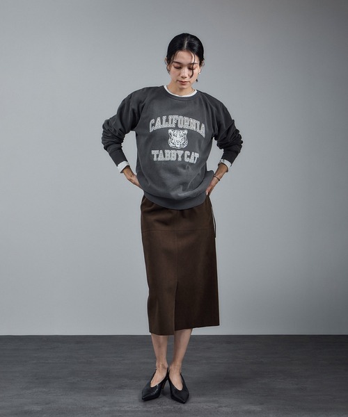 SALON adam et rope'（サロン アダム エ ロペ）の「Ultrasuede(R)スエードスカート / セットアップ対応（スカート・レディース・ブラウン/ベージュ・M/S）」の10枚目の写真