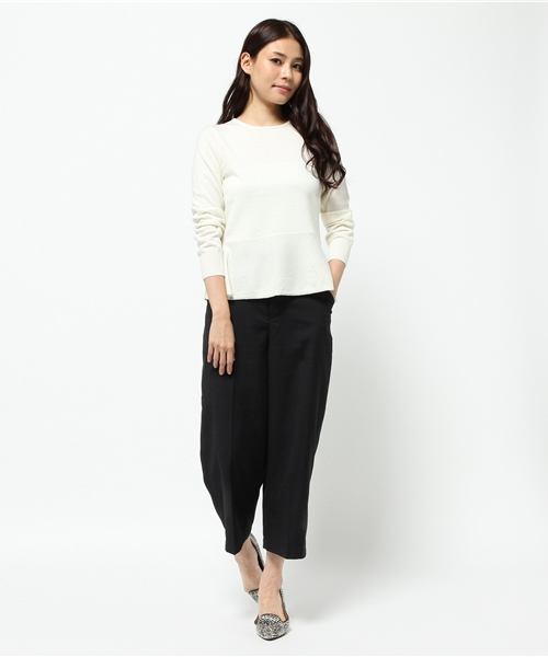 La TOTALITE(ラトータリテ)の「セミソモウ ペプラムプルオーバー◆(ニット/セーター・レディース・ブラック/ホワイト/パープル・FREE)」の7枚目の写真