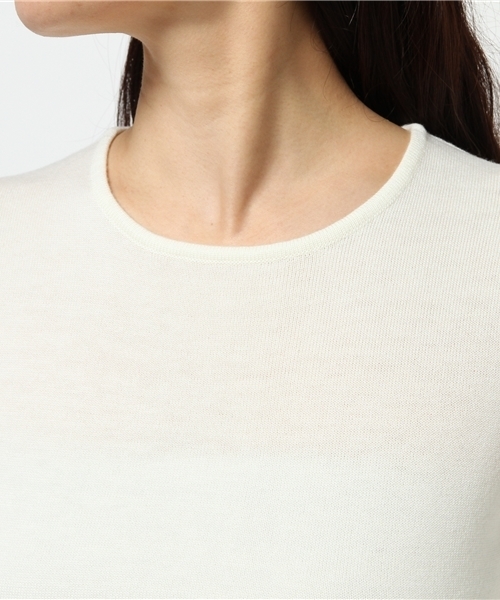 La TOTALITE(ラトータリテ)の「セミソモウ ペプラムプルオーバー◆(ニット/セーター・レディース・ブラック/ホワイト/パープル・FREE)」の8枚目の写真