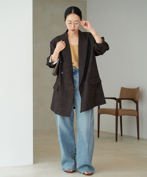 plage（プラージュ）の「BALLI TWEED ジャケット（テーラードジャケット・レディース・ブラウン・38/36）」の20枚目の写真