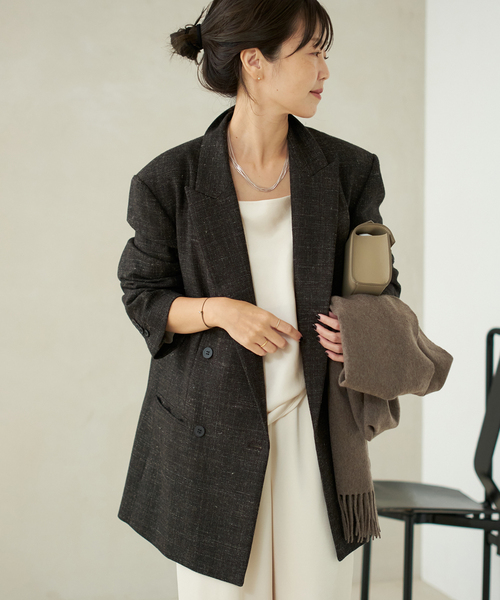 plage（プラージュ）の「BALLI TWEED ジャケット（テーラードジャケット・レディース・ブラウン・38/36）」の17枚目の写真