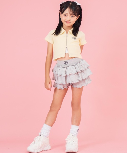 ANAP kids(アナップキッズ)の「ダブルジップリブトップス(ジュニアお揃い)(Tシャツ/カットソー・キッズ・ブラック/ラベンダー/ライトグレー/ライトイエロー・110cm/130cm/120cm)」の17枚目の写真