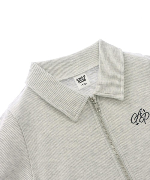 ANAP kids(アナップキッズ)の「ダブルジップリブトップス(ジュニアお揃い)(Tシャツ/カットソー・キッズ・ブラック/ラベンダー/ライトグレー/ライトイエロー・110cm/130cm/120cm)」の19枚目の写真