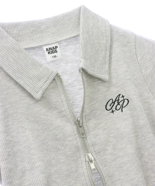 ANAP kids(アナップキッズ)の「ダブルジップリブトップス(ジュニアお揃い)(Tシャツ/カットソー・キッズ・ブラック/ラベンダー/ライトグレー/ライトイエロー・110cm/130cm/120cm)」の20枚目の写真