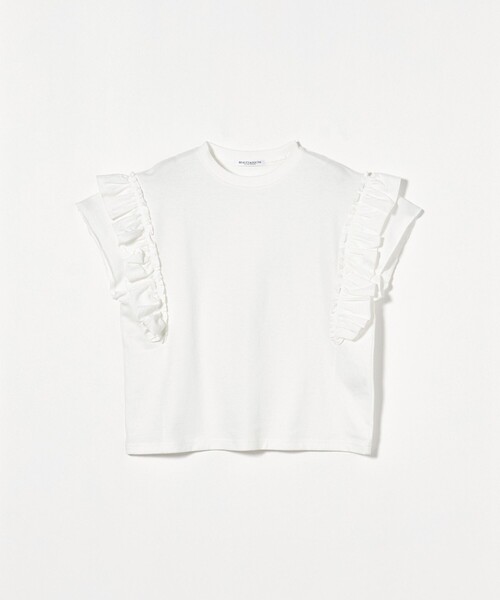 BEAUTY&YOUTH UNITED ARROWS(ビューティーアンドユースユナイテッドアローズ)の「コットンフリル ショートスリーブカットソー(Tシャツ/カットソー・レディース・ダークグレー/ホワイト/ダークブラウン・FREE)」の17枚目の写真