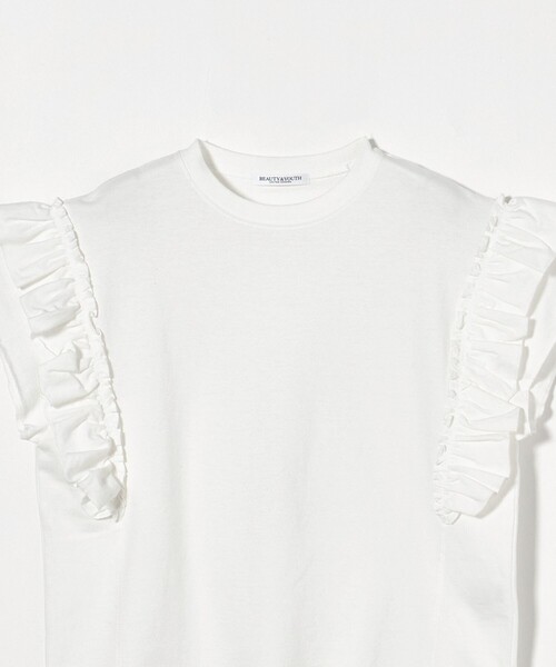 BEAUTY&YOUTH UNITED ARROWS(ビューティーアンドユースユナイテッドアローズ)の「コットンフリル ショートスリーブカットソー(Tシャツ/カットソー・レディース・ダークグレー/ホワイト/ダークブラウン・FREE)」の15枚目の写真