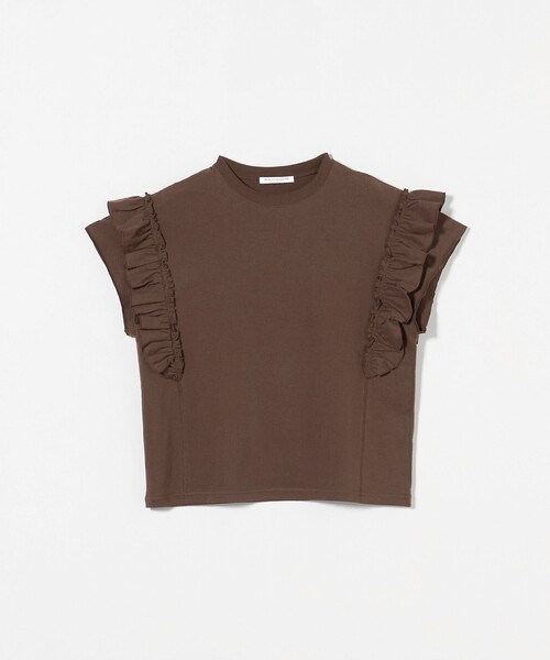 BEAUTY&YOUTH UNITED ARROWS(ビューティーアンドユースユナイテッドアローズ)の「コットンフリル ショートスリーブカットソー(Tシャツ/カットソー・レディース・ダークグレー/ホワイト/ダークブラウン・FREE)」の13枚目の写真