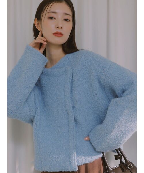 セール】セッケツニットボアブルゾン（カーディガン/ボレロ