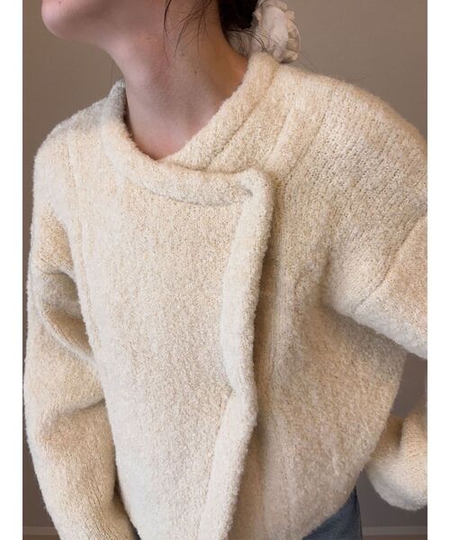 LAGUNAMOON（ラグナムーン）の「セッケツニットボアブルゾン（カーディガン/ボレロ・レディース・アイボリー/ブルー/ブラウン・FREE）」の6枚目の写真