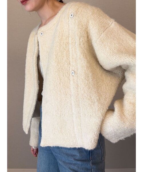 LAGUNAMOON（ラグナムーン）の「セッケツニットボアブルゾン（カーディガン/ボレロ・レディース・アイボリー/ブルー/ブラウン・FREE）」の7枚目の写真