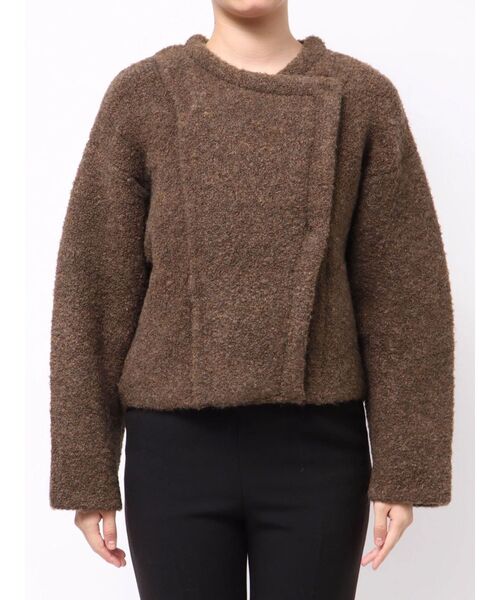 セール】セッケツニットボアブルゾン（カーディガン/ボレロ