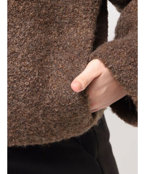 セール】セッケツニットボアブルゾン（カーディガン/ボレロ