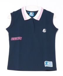 45rpmレディースノースリーブポロシャツ ネイビー ロゴ刺繍 FRED PERRY（フレッドペリー）の「[FRED PERRY/フレッドペリー] ワン
