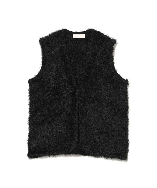 B:MING by BEAMS（ビーミングバイビームス）の「シャギー ニット ベスト（S～M）（ベスト・レディース・ブラック/オフホワイト・SMALL/MEDIUM）」の2枚目の写真