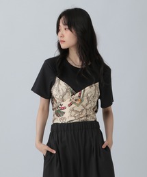 LEPSIM | スカーフビスチェ風プルオーバー　580606(Tシャツ/カットソー)