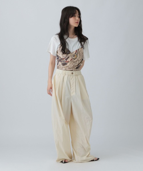 LEPSIM（レプシィム）の「スカーフビスチェ風プルオーバー　580606（Tシャツ/カットソー・レディース・ブラック/オフホワイト/ブラウン・FREE）」の9枚目の写真