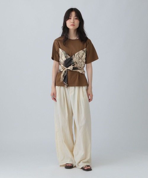 LEPSIM（レプシィム）の「スカーフビスチェ風プルオーバー　580606（Tシャツ/カットソー・レディース・ブラック/オフホワイト/ブラウン・FREE）」の19枚目の写真