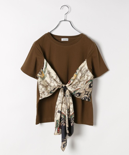 LEPSIM（レプシィム）の「スカーフビスチェ風プルオーバー　580606（Tシャツ/カットソー・レディース・ブラック/オフホワイト/ブラウン・FREE）」の22枚目の写真